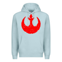 Blue Mist distressed rebel alliance symbol Premium Hoodie - artisFamous