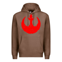 Chestnut distressed rebel alliance symbol Premium Hoodie - artisFamous