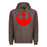 Coffee distressed rebel alliance symbol Premium Hoodie - artisFamous