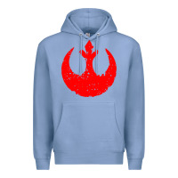 Colony Blue distressed rebel alliance symbol Premium Hoodie - artisFamous