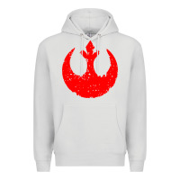 Dove Grey distressed rebel alliance symbol Premium Hoodie - artisFamous