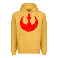 Mustard distressed rebel alliance symbol Premium Hoodie - artisFamous