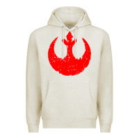Oatmeal Heather distressed rebel alliance symbol Premium Hoodie - artisFamous