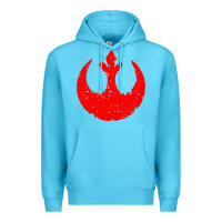 Ocean Blue distressed rebel alliance symbol Premium Hoodie - artisFamous