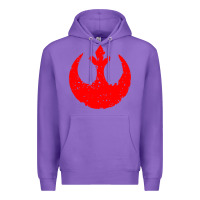 Purple distressed rebel alliance symbol Premium Hoodie - artisFamous