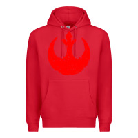 Red distressed rebel alliance symbol Premium Hoodie - artisFamous
