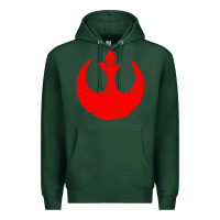 Sports Green distressed rebel alliance symbol Premium Hoodie - artisFamous