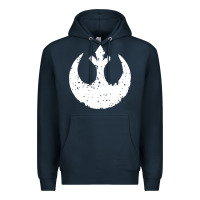 Navy distressed rebel alliance symbol Premium Hoodie - artisFamous