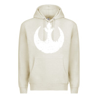 Oatmeal Heather distressed rebel alliance symbol Premium Hoodie - artisFamous