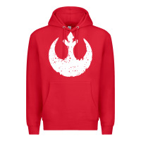 Red distressed rebel alliance symbol Premium Hoodie - artisFamous