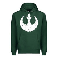 Sports Green distressed rebel alliance symbol Premium Hoodie - artisFamous