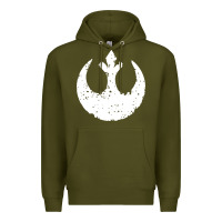 Army Green distressed rebel alliance symbol Premium Hoodie - artisFamous