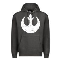 Charcoal Heather distressed rebel alliance symbol Premium Hoodie - artisFamous