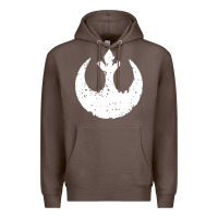 Coffee distressed rebel alliance symbol Premium Hoodie - artisFamous