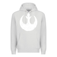 Dove Grey distressed rebel alliance symbol Premium Hoodie - artisFamous