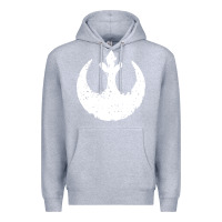 Heather Grey distressed rebel alliance symbol Premium Hoodie - artisFamous