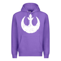 Purple distressed rebel alliance symbol Premium Hoodie - artisFamous