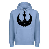 Colony Blue distressed rebel alliance symbol Premium Hoodie - artisFamous