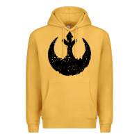 Mustard distressed rebel alliance symbol Premium Hoodie - artisFamous