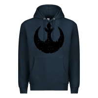 Navy distressed rebel alliance symbol Premium Hoodie - artisFamous