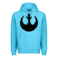 Ocean Blue distressed rebel alliance symbol Premium Hoodie - artisFamous