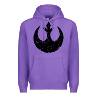 Purple distressed rebel alliance symbol Premium Hoodie - artisFamous