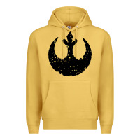 Antique Gold distressed rebel alliance symbol Premium Hoodie - artisFamous