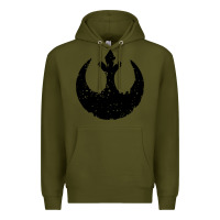 Army Green distressed rebel alliance symbol Premium Hoodie - artisFamous