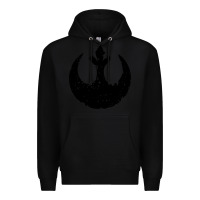 Black distressed rebel alliance symbol Premium Hoodie - artisFamous