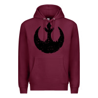Burgundy distressed rebel alliance symbol Premium Hoodie - artisFamous