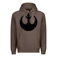 Coffee distressed rebel alliance symbol Premium Hoodie - artisFamous