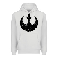 Dove Grey distressed rebel alliance symbol Premium Hoodie - artisFamous