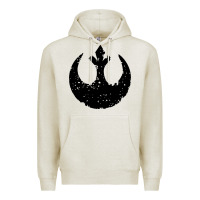 Oatmeal Heather distressed rebel alliance symbol Premium Hoodie - artisFamous
