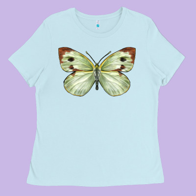 Cabbage Butterfly Ladies Tee Designed By Lillyallendesigns