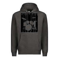 Charcoal Heather vintage retro drummer Premium Hoodie - artisFamous