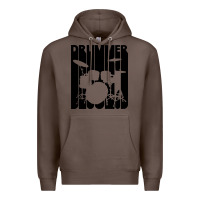Coffee vintage retro drummer Premium Hoodie - artisFamous