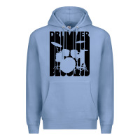 Colony Blue vintage retro drummer Premium Hoodie - artisFamous
