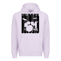 Lilac vintage retro drummer Premium Hoodie - artisFamous