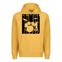 Mustard vintage retro drummer Premium Hoodie - artisFamous