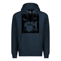 Navy vintage retro drummer Premium Hoodie - artisFamous