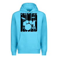 Ocean Blue vintage retro drummer Premium Hoodie - artisFamous