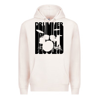 Pale Pink vintage retro drummer Premium Hoodie - artisFamous