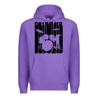 Purple vintage retro drummer Premium Hoodie - artisFamous