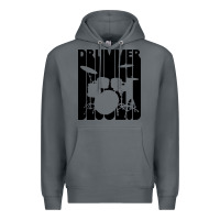 Rock vintage retro drummer Premium Hoodie - artisFamous