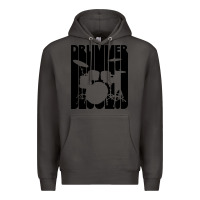 Smoke vintage retro drummer Premium Hoodie - artisFamous