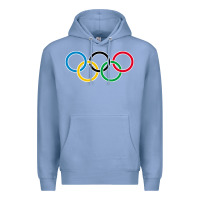Colony Blue Olympic Rings Premium Hoodie - artisFamous
