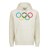 Oatmeal Heather Olympic Rings Premium Hoodie - artisFamous