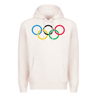 Pale Pink Olympic Rings Premium Hoodie - artisFamous