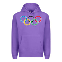 Purple Olympic Rings Premium Hoodie - artisFamous