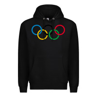 Black Olympic Rings Premium Hoodie - artisFamous